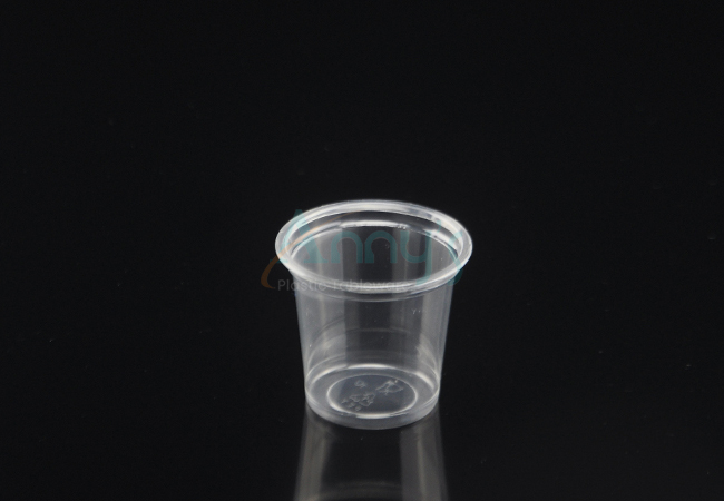wholesaler of quality mini 1OZ/30ml plastic PET sampling cup with lid