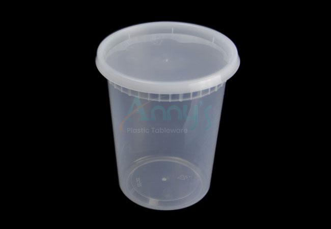 32oz/1000ml plastic PP soup deli microwaveable containers with lids