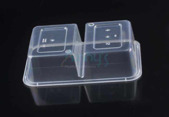 Buy Wholesale China .leak-proof Microwavable 2 Compartment Stackable Disposable  Plastic Meal Food Container & Disposable Plastic Food Container at USD 0.08